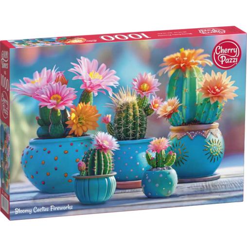 Puzzle Cherry Pazzi Cactus Florecidos de 1000 Piezas