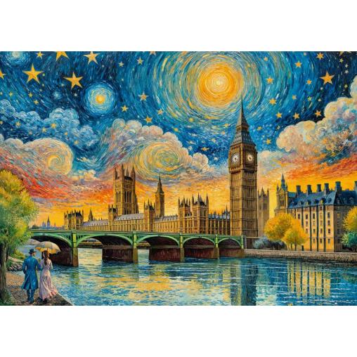 Puzzle Cherry Pazzi Cielo Impresionista sobre Londres de 1000 Pz