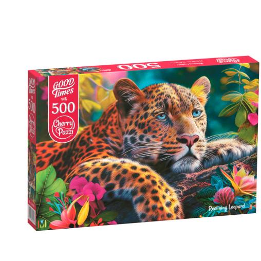 Puzzle Cherry Pazzi Leopardo Tumbado de 500 Piezas