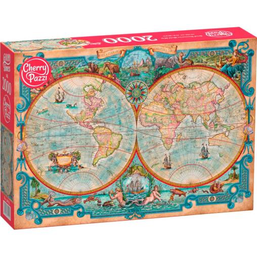 Puzzle Cherry Pazzi Mapa de los Grandes Descubrimientos 2000 Pie