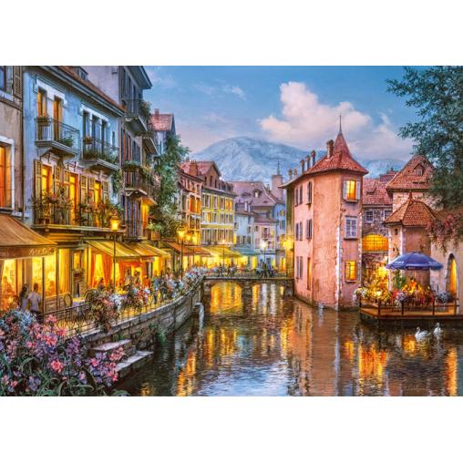 Puzzle Cherry Pazzi Noche en Annecy de 1000 Piezas