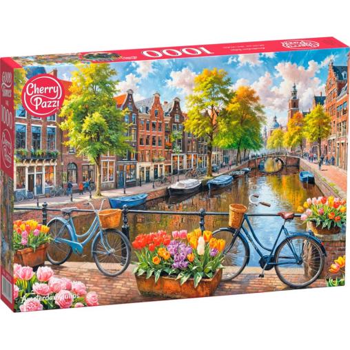 Puzzle Cherry Pazzi Tulipanes de Ámsterdam de 1000 Piezas