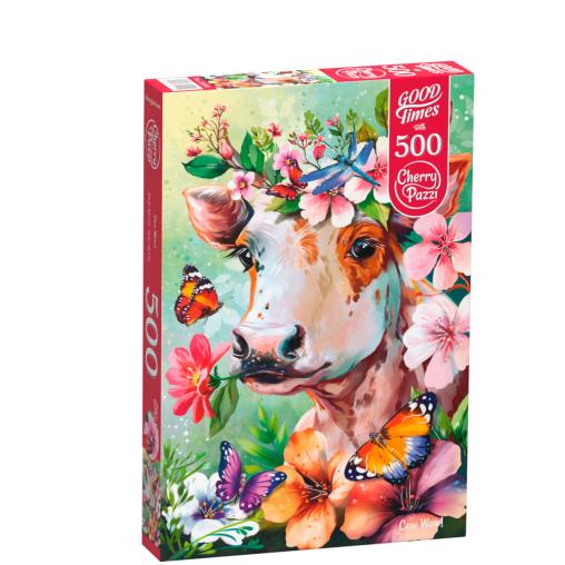 Puzzle Cherry Pazzi Vaca Primaveral de 500 Piezas