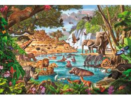 Puzzle Clementoni Abrevadero Africano de 3000 Piezas