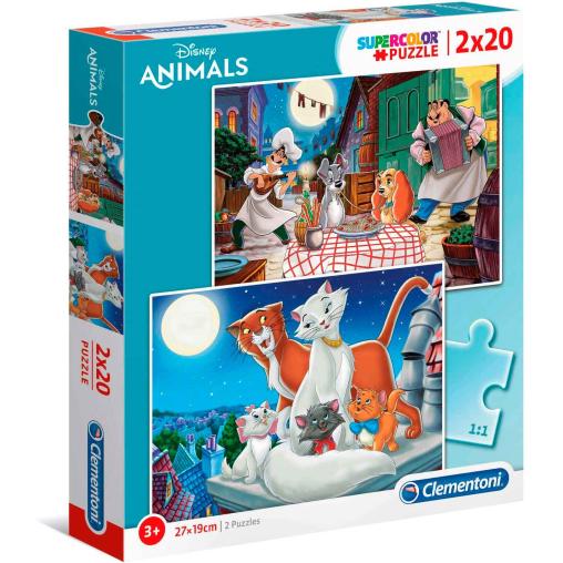 Puzzle Clementoni Amigos Animales de 2 x 20 Piezas