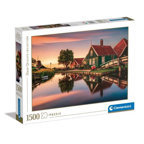 Puzzle Clementoni Casa Verde en Zaanse Schans de 1500 Piezas