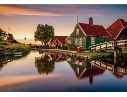 Puzzle Clementoni Casa Verde en Zaanse Schans de 1500 Piezas