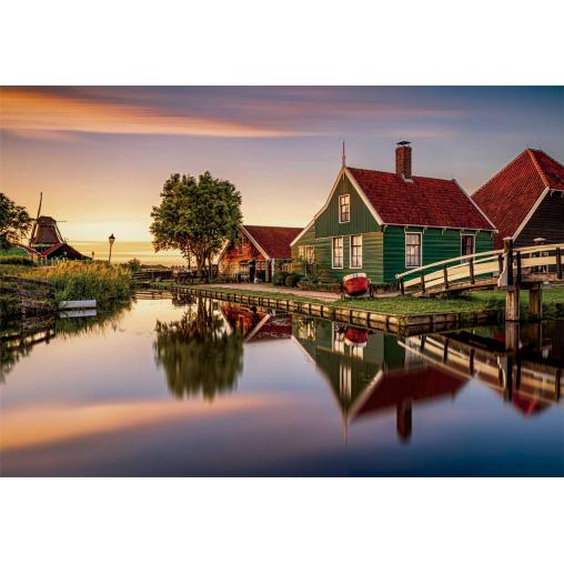 Puzzle Clementoni Casa Verde en Zaanse Schans de 1500 Piezas