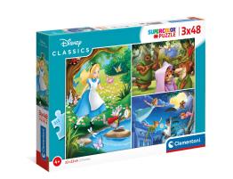 Puzzle Clementoni Clásicos Disney 3 x 48 Piezas