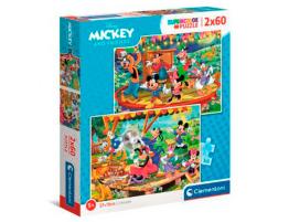 Puzzle Clementoni Mickey y Amigos de 2 x 60 Piezas