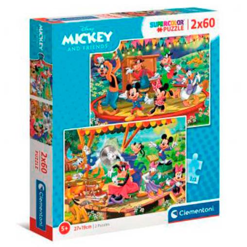 Puzzle Clementoni Mickey y Amigos de 2 x 60 Piezas