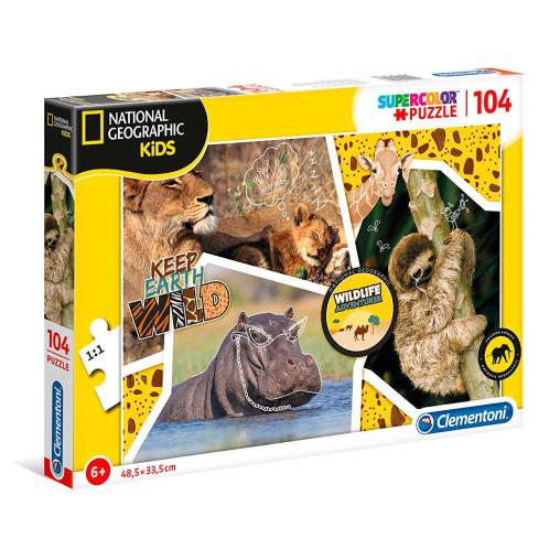 Puzzle Clementoni National Geographic Keep Herth Wild de 104 Pz