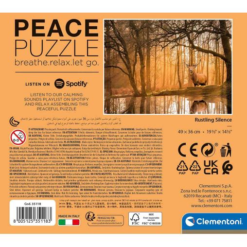 Puzzle Clementoni Peace Puzzle Susurros del Bosque de 500 Pieza