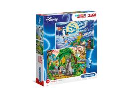 Puzzle Clementoni Peter Pan y Libro de la Selva 2 x 60 Piezas