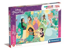 Puzzle Clementoni Princesas Disney Efecto Glitter de 104 Piezas