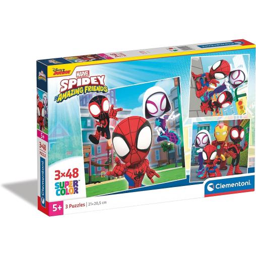 Puzzle Clementoni Spidey and Amazing Friends 3 x 48 Piezas