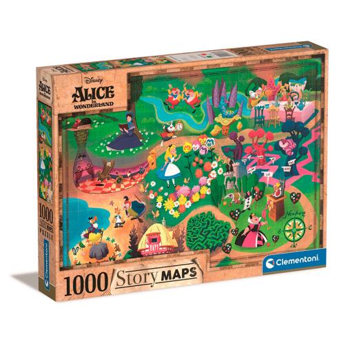 Puzzle Clementoni Story Maps Alicia de 1000 Piezas