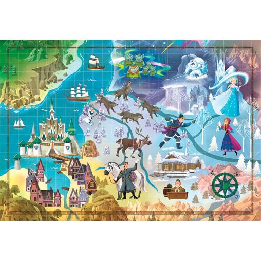 Puzzle Clementoni Story Maps Frozen de 1000 Piezas