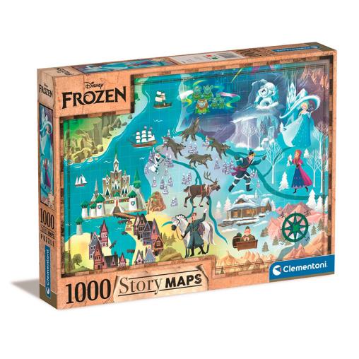 Puzzle Clementoni Story Maps Frozen de 1000 Piezas