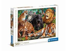 Puzzle Clementoni Felinos Salvajes de 500 Piezas