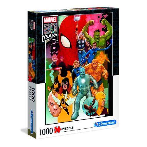 Puzzle Clementoni Universo Marvel Años 80 de 1000 Piezas