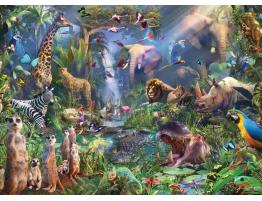 Puzzle Cobble Hill Animales en la Jungla de 1000 Piezas