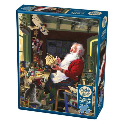 Puzzle Cobble Hill Banco de Trabajo de Papá Noel XXL de 500 Pzs