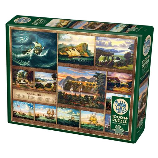 Puzzle Cobble Hill Barcos de Thomas Chambers de 1000 Piezas