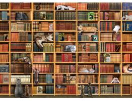 Puzzle Cobble Hill Biblioteca de Gatos de 1000 Piezas