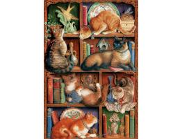 Puzzle Cobble Hill Biblioteca Felina de 2000 Piezas