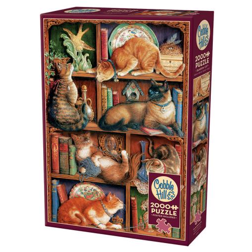 Puzzle Cobble Hill Biblioteca Felina de 2000 Piezas