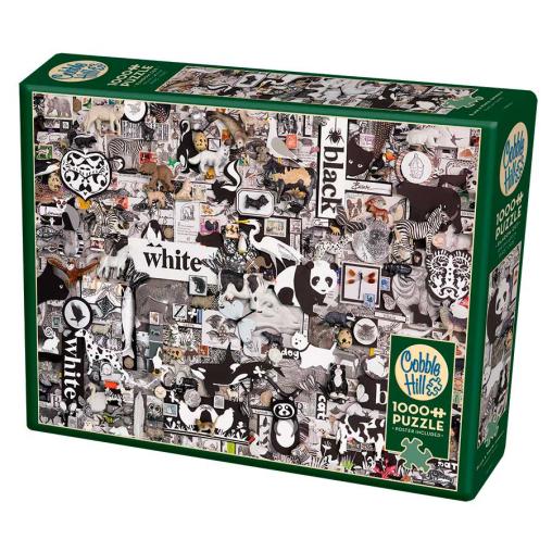 Puzzle Cobble Hill Blanco y Negro: Animales de 1000 Piezas