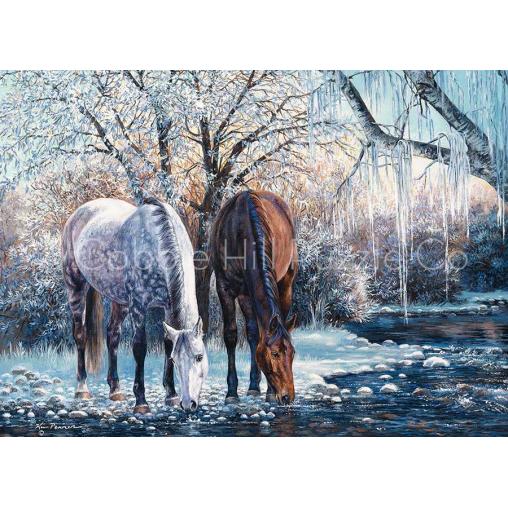 Puzzle Cobble Hill Caballos de Invierno XXL de 500 Piezas