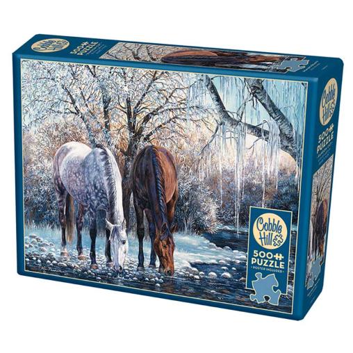 Puzzle Cobble Hill Caballos de Invierno XXL de 500 Piezas