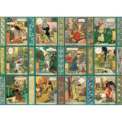 Puzzle Cobble Hill Calendario de Jardinero de 1000 Piezas