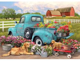 Puzzle Cobble Hill Camioneta con Flores de 1000 Piezas