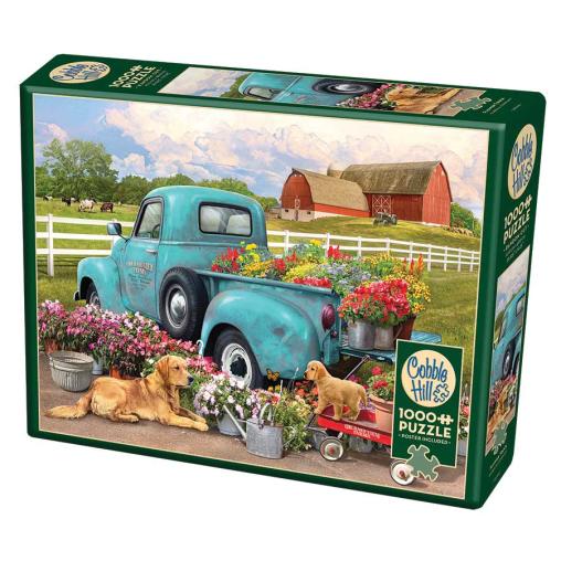 Puzzle Cobble Hill Camioneta con Flores de 1000 Piezas