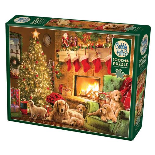 Puzzle Cobble Hill Chimenea de Navidad de 1000 Piezas