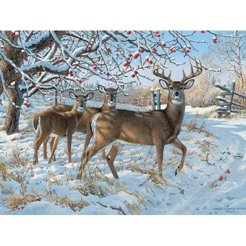 Puzzle Cobble Hill Cerf en hiver 500 pièces XXL