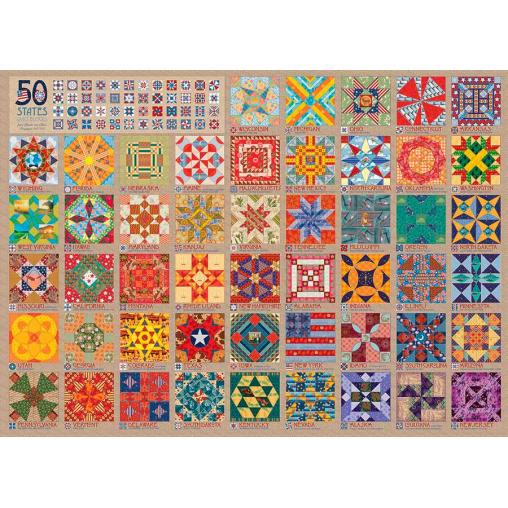 Puzzle Cobble Hill Colcha de los 50 Estados de 1000 Piezas