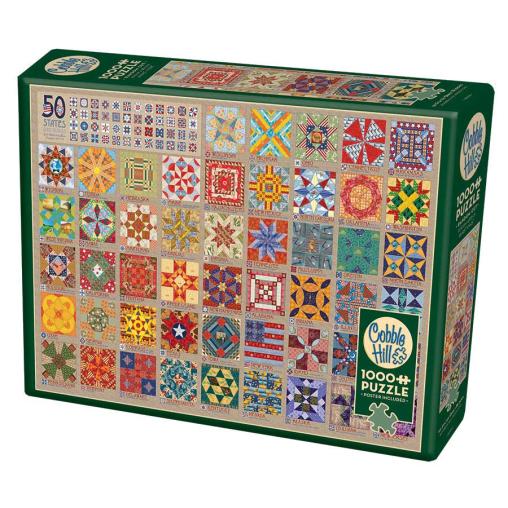 Puzzle Cobble Hill Colcha de los 50 Estados de 1000 Piezas