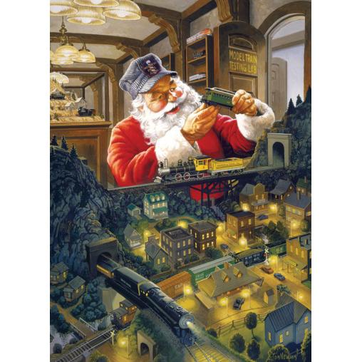 Puzzle Cobble Hill El Ferrocarril de Papá Noel XXL de 500 Pzs