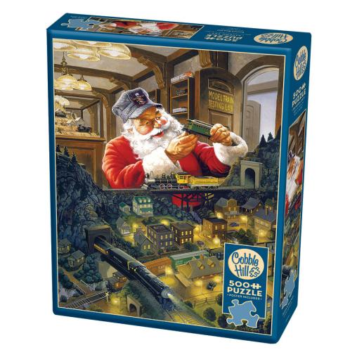 Puzzle Cobble Hill El Ferrocarril de Papá Noel XXL de 500 Pzs