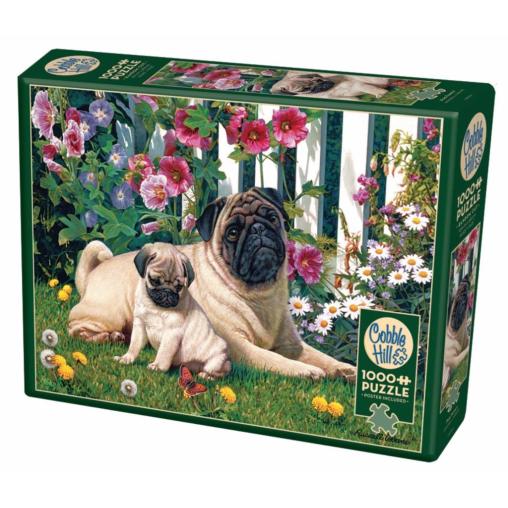 Puzzle Cobble Hill Familia de Pugs de 1000 Piezas