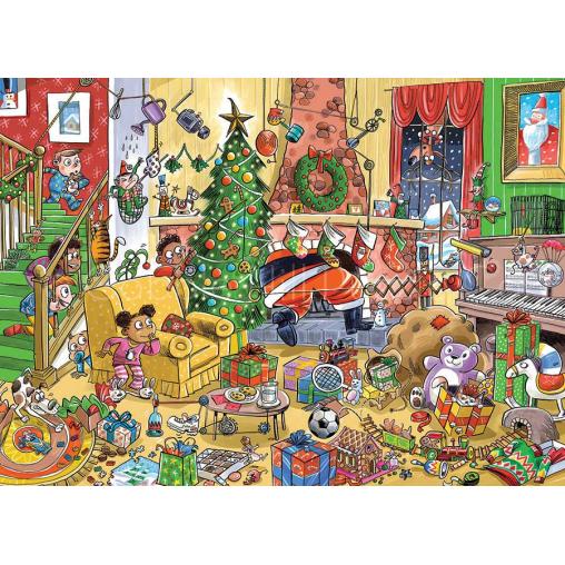 Puzzle Cobble Hill Family Descubriendo a Papá Noel de 350 Pzs