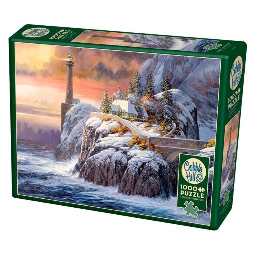 Puzzle Cobble Hill Faro de Invierno de 1000 Piezas