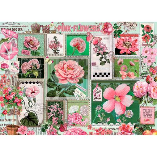 Puzzle Cobble Hill Flores Rosas de 1000 Piezas