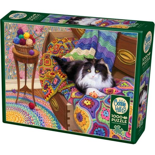 Puzzle Cobble Hill Gato Comodón de 1000 Piezas