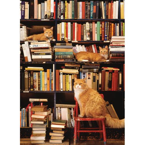 Puzzle Cobble Hill Gatos de la Librería de Gotham XXL de 500 Pz