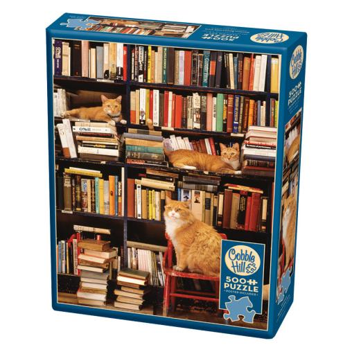 Puzzle Cobble Hill Gatos de la Librería de Gotham XXL de 500 Pz